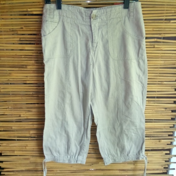 Merona 6 30 Khaki Micro Courderoy Capris Pants - Picture 1 of 6
